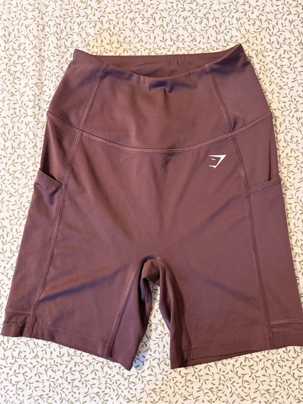 Gymshark High-Waist Bike Shorts Brown